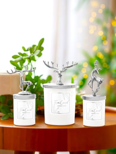 Tiem Concept Scented Candles Gift Set 3-Piece for Women, 3-Piece Vanilla Scented White Wax Candles, Total 9,53 oz, Scented...