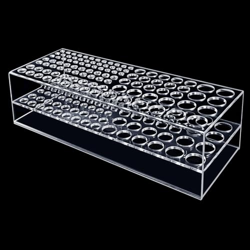 HESHUYU Acrylic Paint Brush Holder 105 Holes Clear Paintbrush Holder Organizer Artist Brush Holder Paint Brush Stand Rack ...