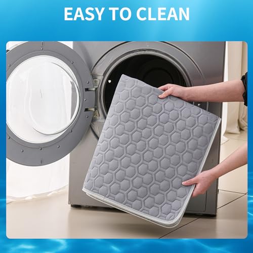 HAOMAIJIA Pet Cooling Mat for Dogs Thick Soft Washable Dog Cooling Mat Indoor Upgrade Waterproof Non-Slip Self Cooling Pad...