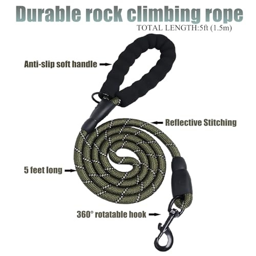 BUMBIN Tactical Dog Harness with Laesh Set,No-Pull Service Fit Smart Dog Vest with Hook & Loop Panels,Adjustable Dog Vest ...