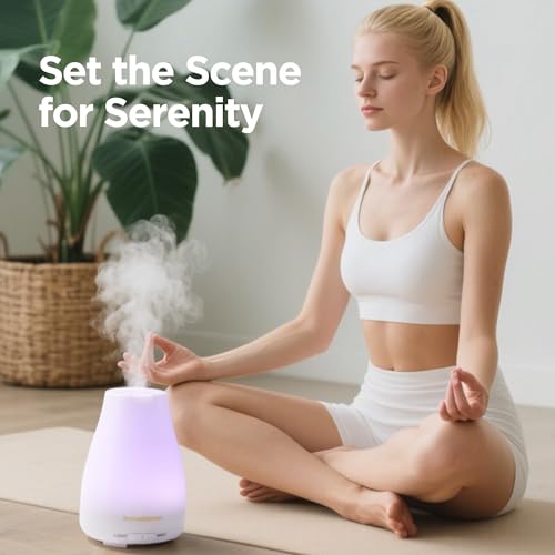 InnoGear Essential Oil Diffuser, 2 Pack Ultrasonic Diffusers for Home Aromatherapy Humidifier for Bedroom Room 7 Colors LE...
