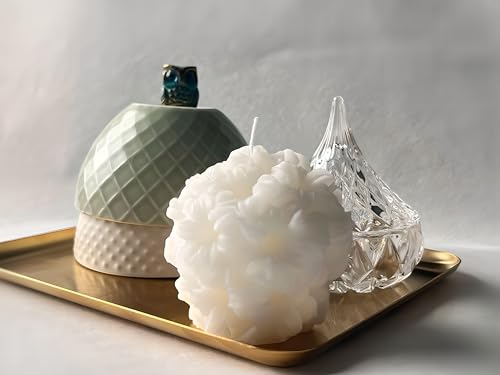 Small Candles in the Shape of Flowers Aesthetic Candle for Home Decor White Scented Candles Hyacinth Bathroom Candle for S...