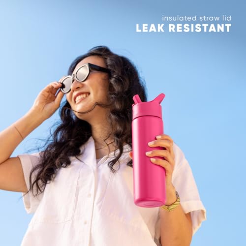Simple Modern Water Bottle with Straw Lid | Vacuum Insulated Stainless Steel Metal | Reusable Leak Proof BPA-Free Cup for ...