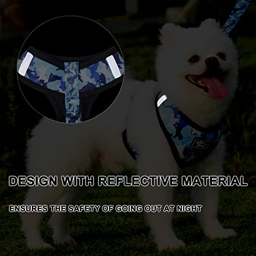 Step in Dog Harness and Leash Set, Adjustable Reflective No Pull Dog Vest Harness Set for Puppy Medium Dog with Bow Colla...