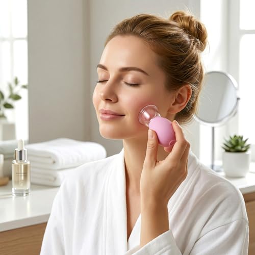 FNANJWQ 4Pcs Facial Cupping Therapy Set, Silicone Face Cupping Kit for Massage, Anti Cellulite Cup Massage Tool Vacuum Suc...