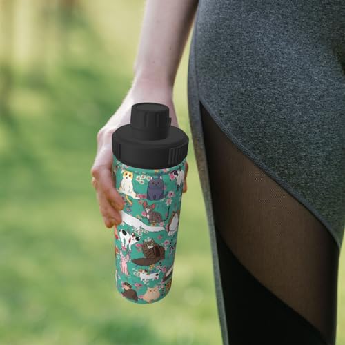 Cat Gifts Cat Water Bottle 18 Oz Stainless Steel Stainless Steel Vacuum Insulated Bottle Leak Proof Cup For Hot Or Cold Dr...