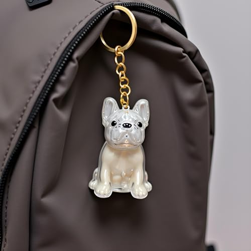 BeSpace Dog Hair Collector Keychain Charm Memorial Storage Box,Pet Fur Collection Transparent Capsule,Dog Hair Memorial Ke...