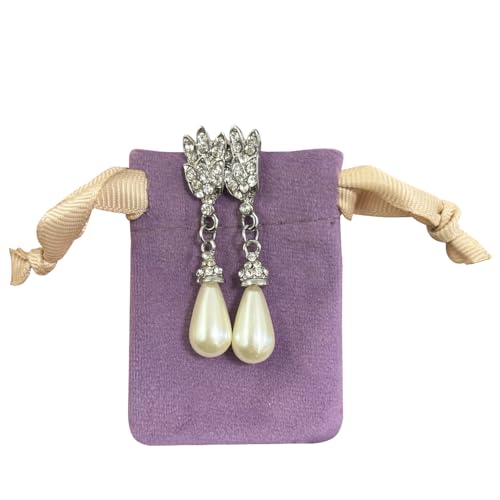 wanerxin 10pcs Mini Tiny Small Velvet Drawstring Pouches Gift Bags for Little Jewelry,Ring,Earrings,Earphone,Gem,Diamonds....