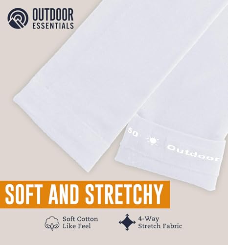 OutdoorEssentials UV Sun Protection Arm Sleeves - Compression Arm Sleeve, UV Arm Sleeves Men, Women - Golf Cooling Sleeves