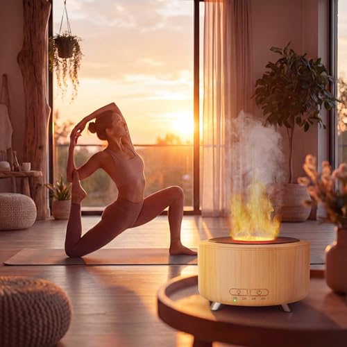 Essential Oil Diffuser for Home, 500ML Aromatherapy Diffuser Oil Machine for Office Room Yoga, Aroma Diffuser with Auto-Of...