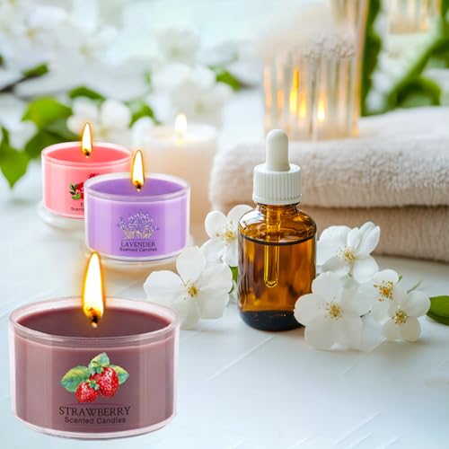 Aromatherapy Scented Candles 20 Pack - Small Candle Gift Set for Women with 10 Scents, 35g Long-Lasting Soy Wax Candles fo...