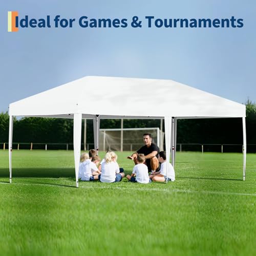 GarveeLife 10x20 Pop Up Canopy, Beach Ten with One Push Setup, Heavy Duty Outdoor Instant Canopy Tent with Portable Roller...
