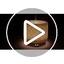 Ceramic Essential Oil Diffuser, 280ml 2.4MHz Ultrasonic Cool Mist Aromatherapy Diffuser with 12H/24H Runtime,Auto Shut-Of...