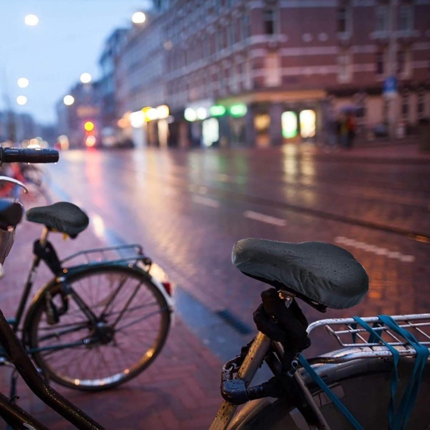 4-teiliges Fahrrad Sattelschoner & Rucksackhülle Set Mit 2 Sattelschützern Und 2 Schwarzen Rucksackhüllen, Praktisches Schutz-Set Für Fahrrad Und Outdoor-Partyzubehör-Set