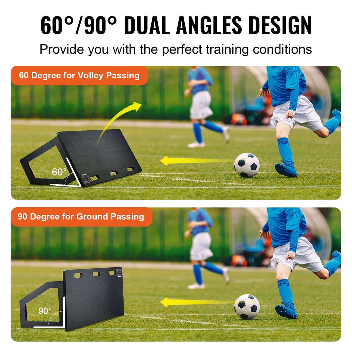 Fußball Rebound Board, Tragbares Bounce Board 1150 X 450 Mm, HDPE Rebounder Wand Rebound Equipment, Kinder & Jugendliche, Trainingsboard, Rebounder Kicker Für Fußballtraining, Schwarz