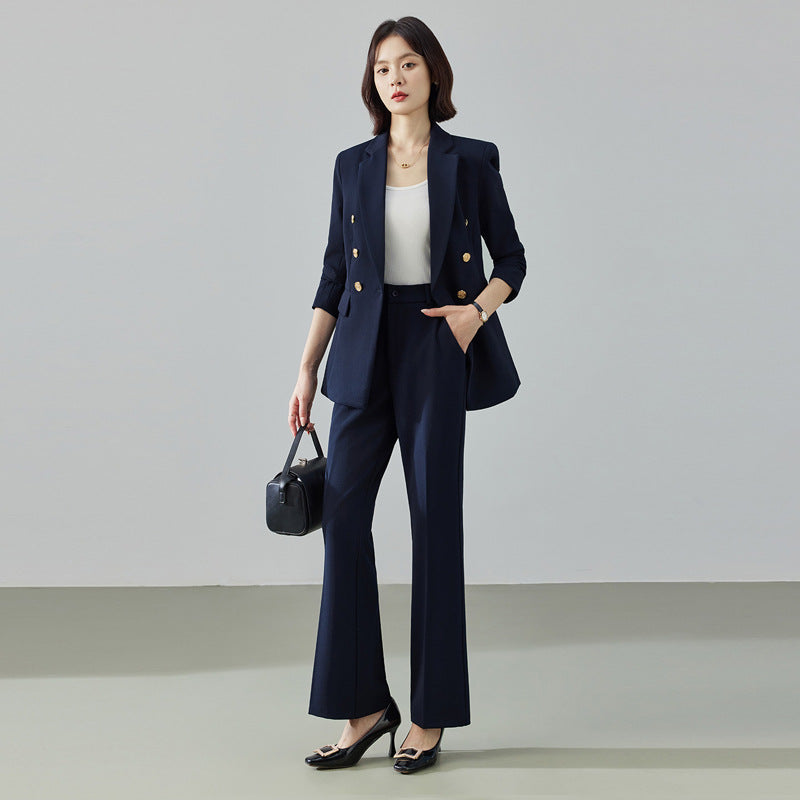 Womens Office Style Fitted-waist Casual Set