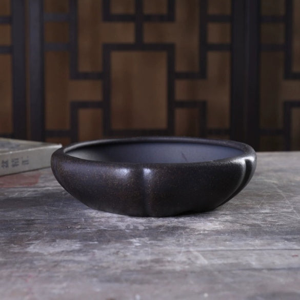 Purple Clay Flower Pot Desktop Chinese Style Indoor Desk