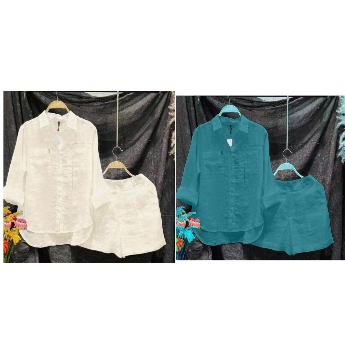 Fashion Solid Color Shirt Outfit
