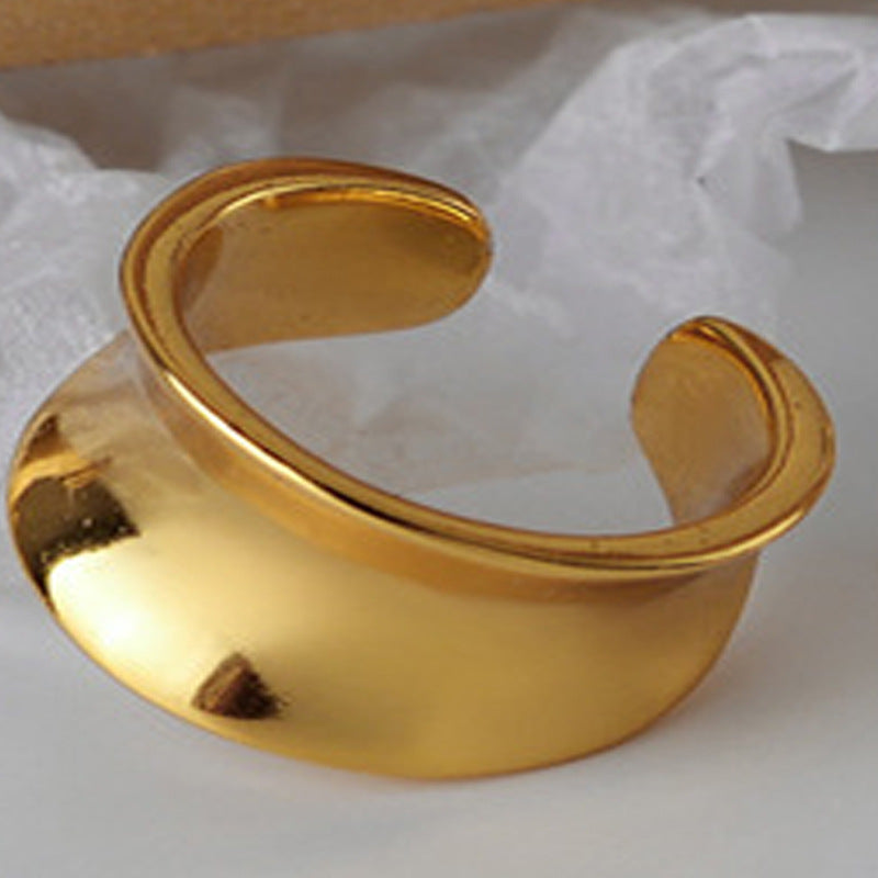Korean Style Simple Niche S925 Sterling Silver Glossy Ear Clip