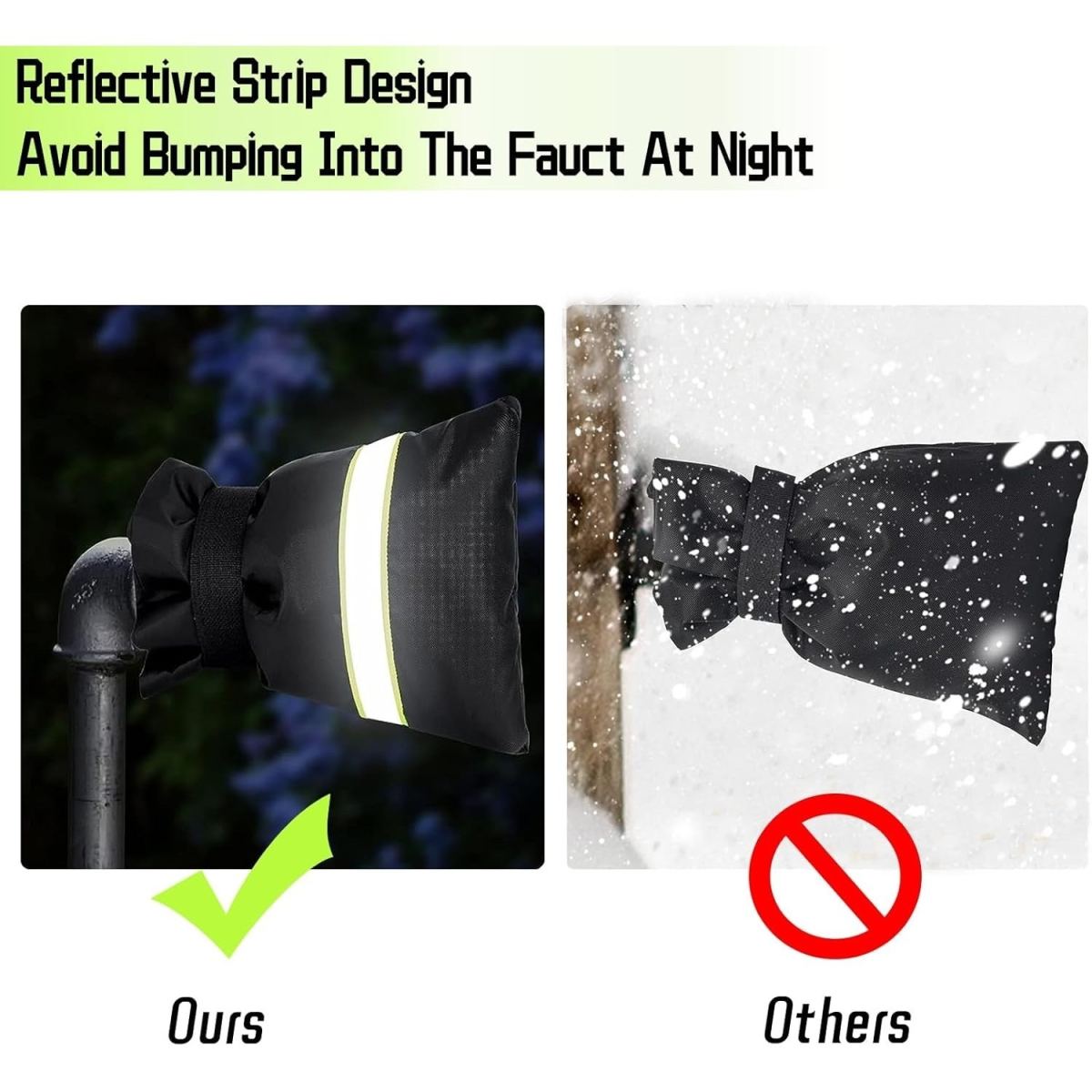 Multi-piece Party Gift Sets, 2-pack Of Outdoor Faucet Covers—universal Fit, Reflective Strips, Thick Insulation—protects Against Frost And Enhances Safety