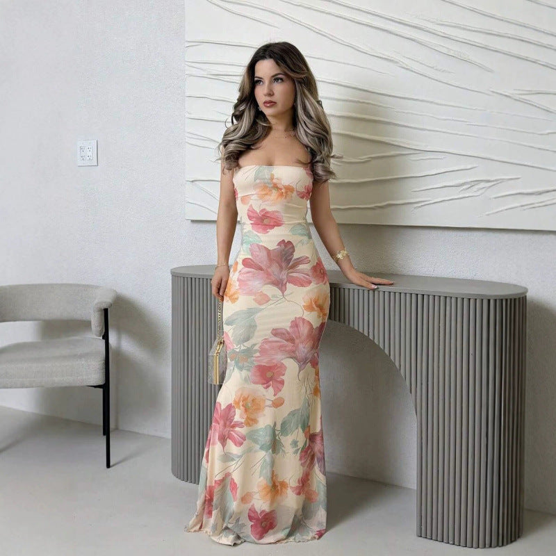 Best-selling Dress European And American Womens Fashion Strapless