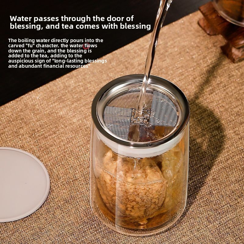 New Double-Walled Glass Teapot, A New Tea-Making Gadget, Heat-Resistant Single-Serve Tea Set For Office Use