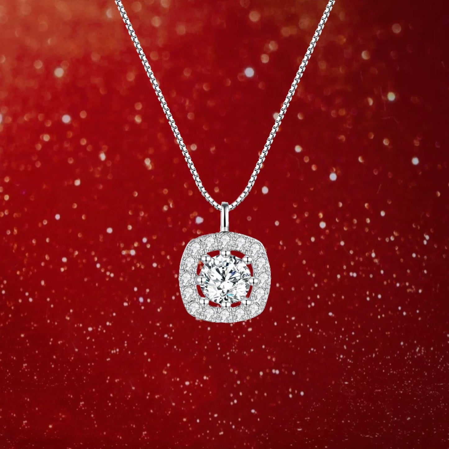 999 Fine Silver Sugar Cube Necklace For Women, Korean Ins Style Luxury Elegant Clavicle Chain, Versatile Jewelry