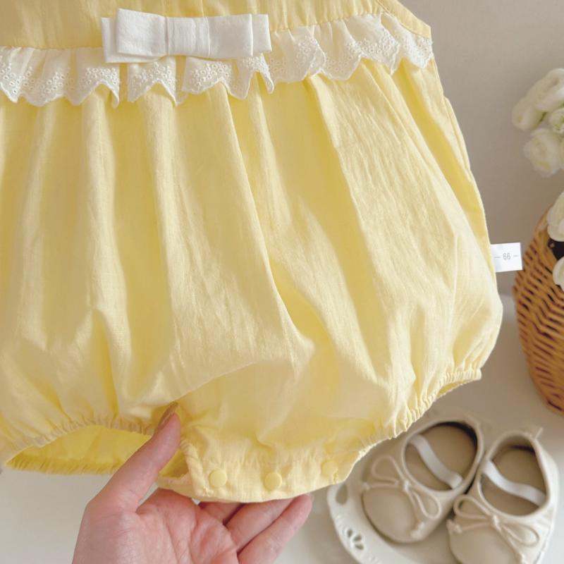 Infant Korean-style Fresh Blouse With Bow Tie And Halter Style For Girls