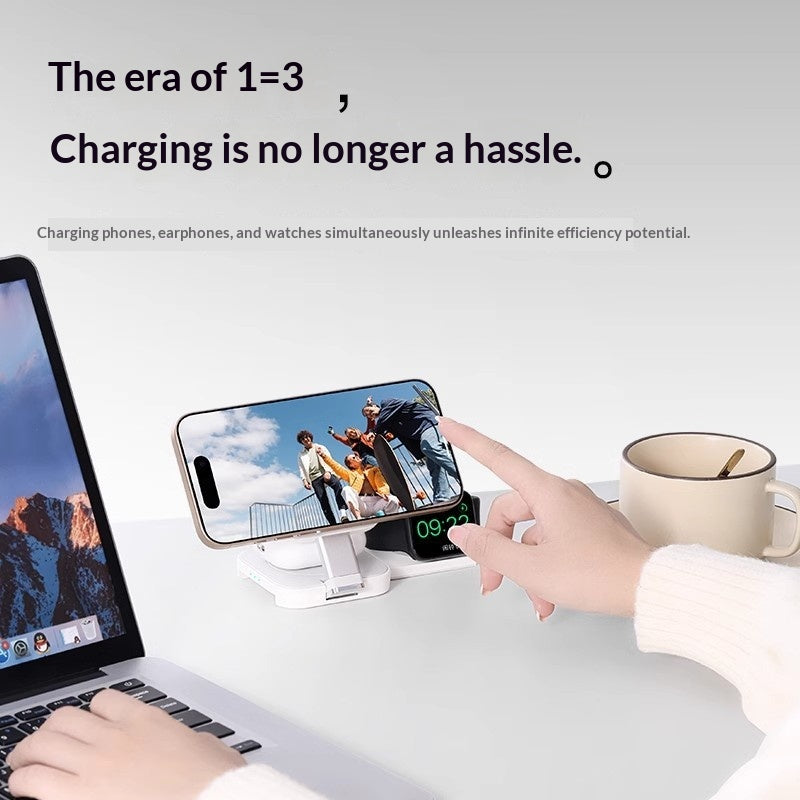 3-in-1 Wireless Charger With Magnetic Fast Charging, Portable