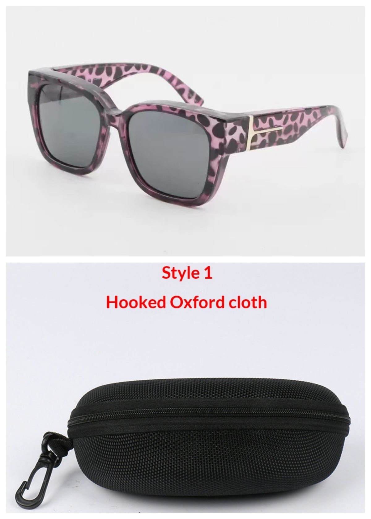 Korean-style Oversized Myopia Glasses With A Leopard Print For A Premium Look