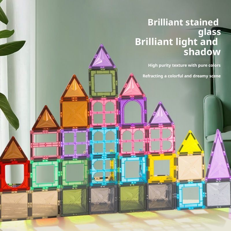 Colored Window Magnetic Sheet Set Strong Building Blocks Early Childhood Education Toys