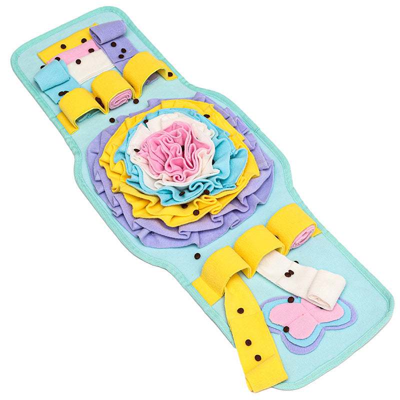 Pet Sniff Mat Watch-Style Dog Training Mat Anti-Slip Slow Feeding Pad Bite-Resistant Nosework Sniff Pad Interactive For Dog