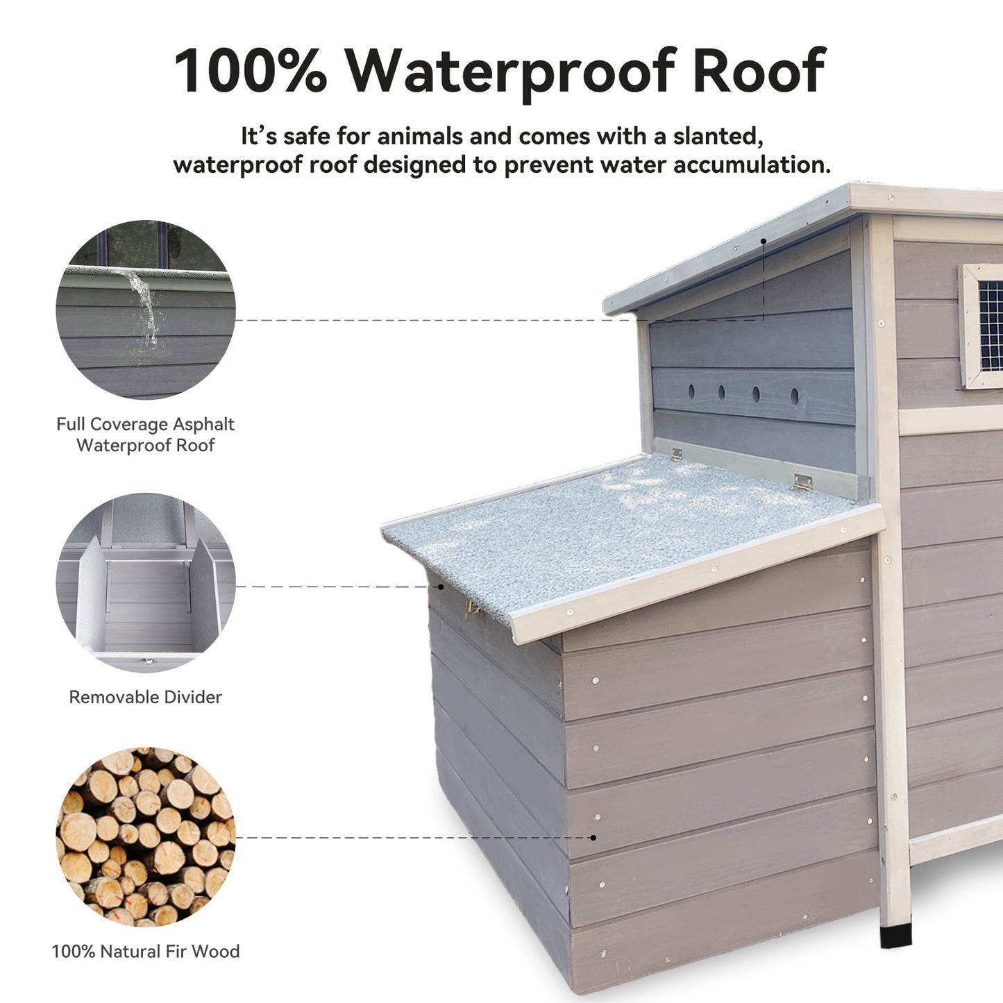 Prohibited Platform-Temu,Large Wooden Chicken Coop Outdoor Hen House Poultry Cage For Outdoor With 2 Sides Nesting Boxes