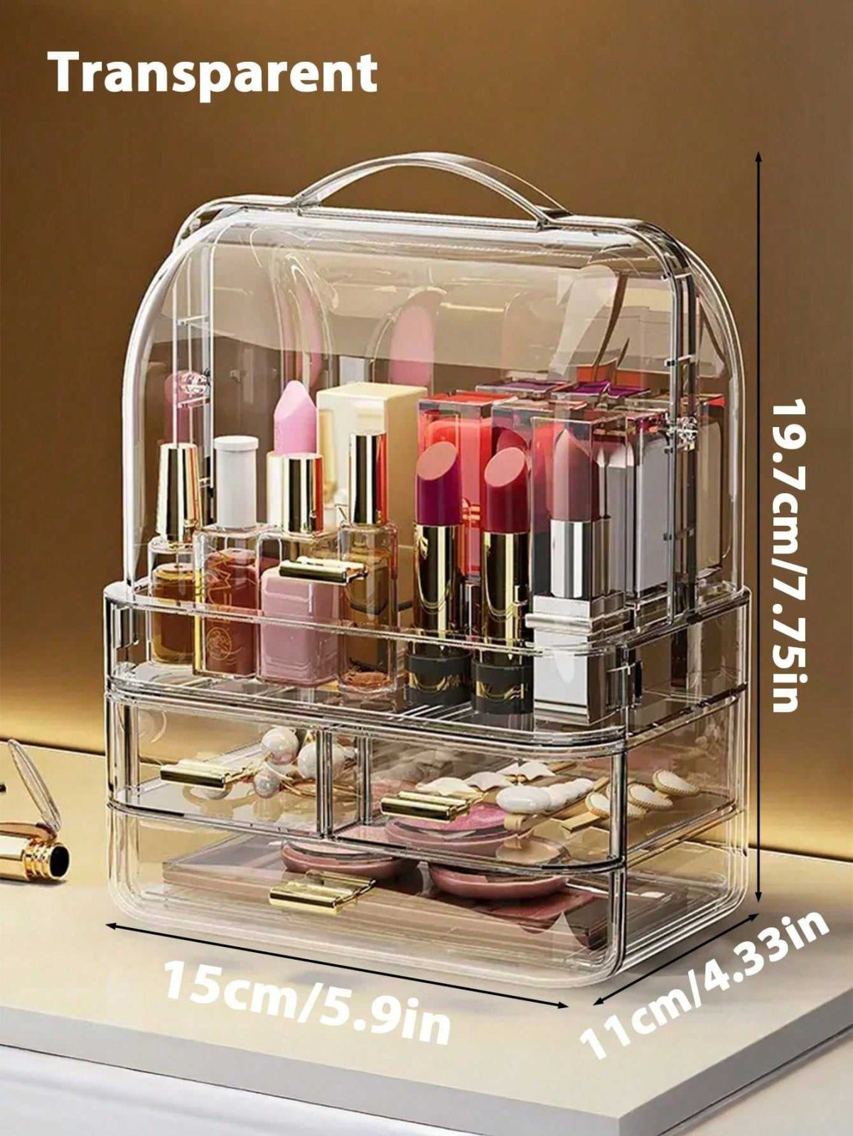 Storage box-Mini double open model-transparent-PET-1 piece