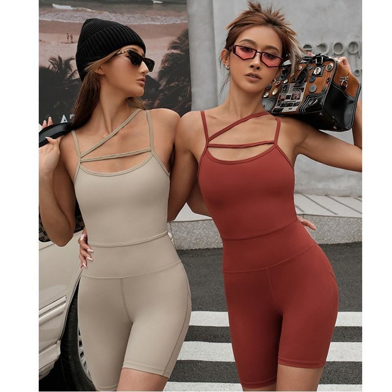 Sports Yoga Suit Fitness Suit High Elastic Quarter Pants Summer Female