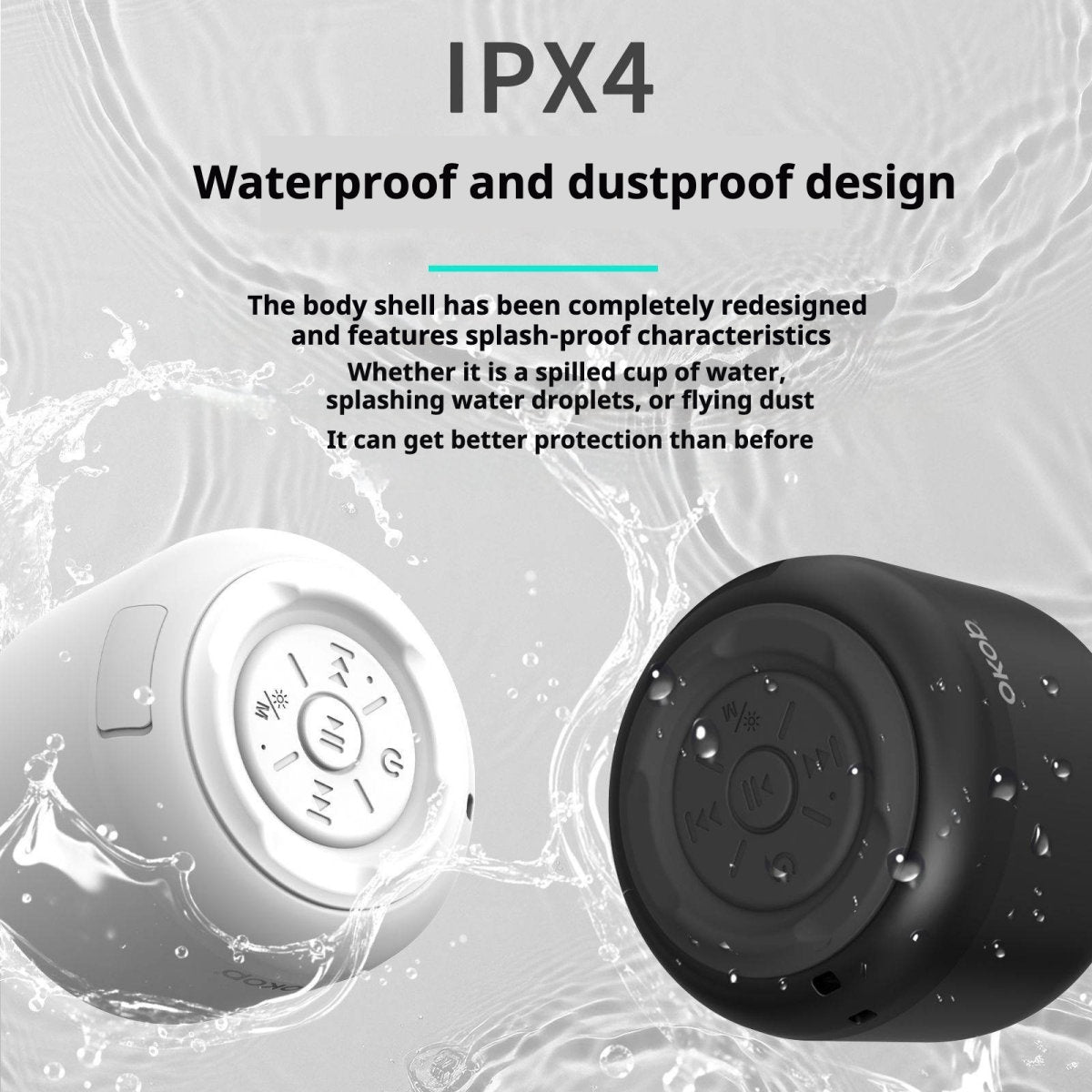 KP-826 Portable Mini Bluetooth Speaker Compact Outdoor Ready With Lanyard Ambient Light And Card Slot Factory Direct