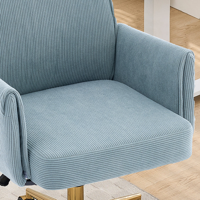 Mid-back Liftable Office Chair, Striped Fabric, And Ergonomically Designed, Is An Excellent Choice For Working, Studying Or Relaxing. The Mid-back Design Provides A Better Sitting Experience.Blue