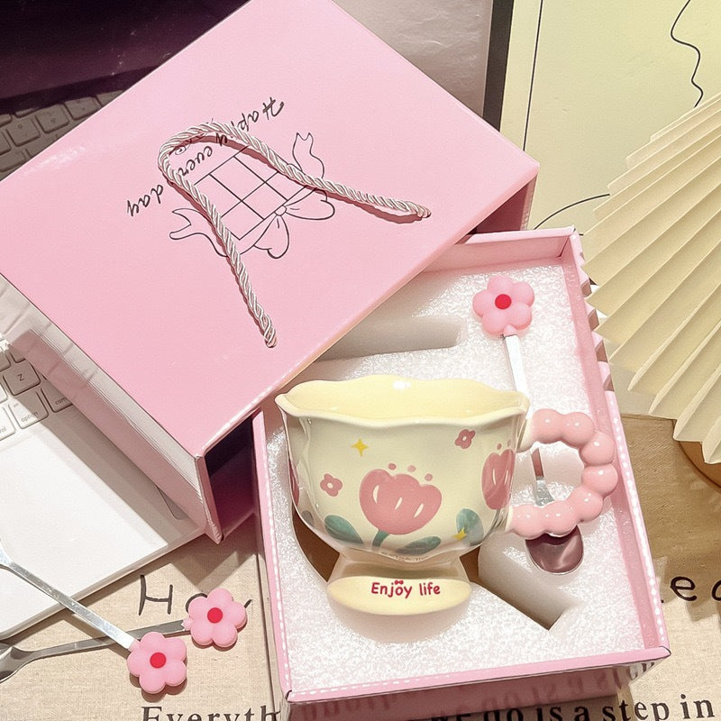 Ceramic Cup Birthday Gift For Girls Gift Box Water Mug