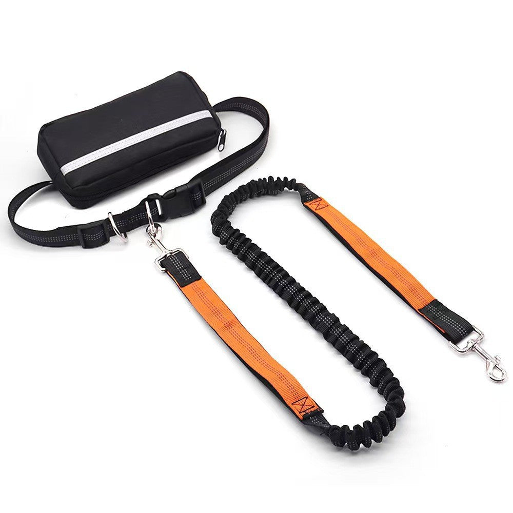 Reflective Pet Running Leash Waist Pack Set