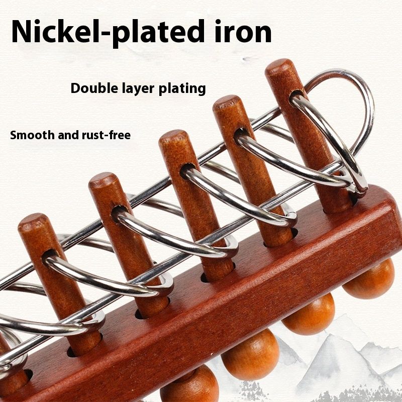 Unlock Chinese String Puzzle Classic Wooden Chinese String Puzzle Chinese Classical Educational Toys