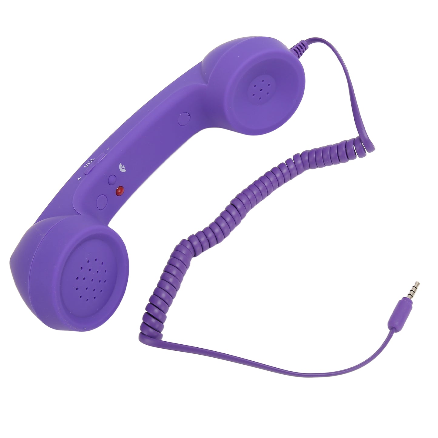 Cell Phone Handset 3.5mm Plug Retro Radiation Proof Wired Telephone Handset Receiver For Smartphone Computer Purple