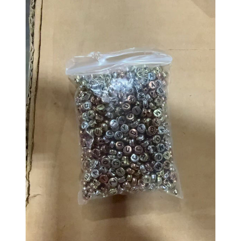 800pcs Silver Golden Bronze Colored Letter Beads For Jewelry Making Bracelet Hair Braids Crafts