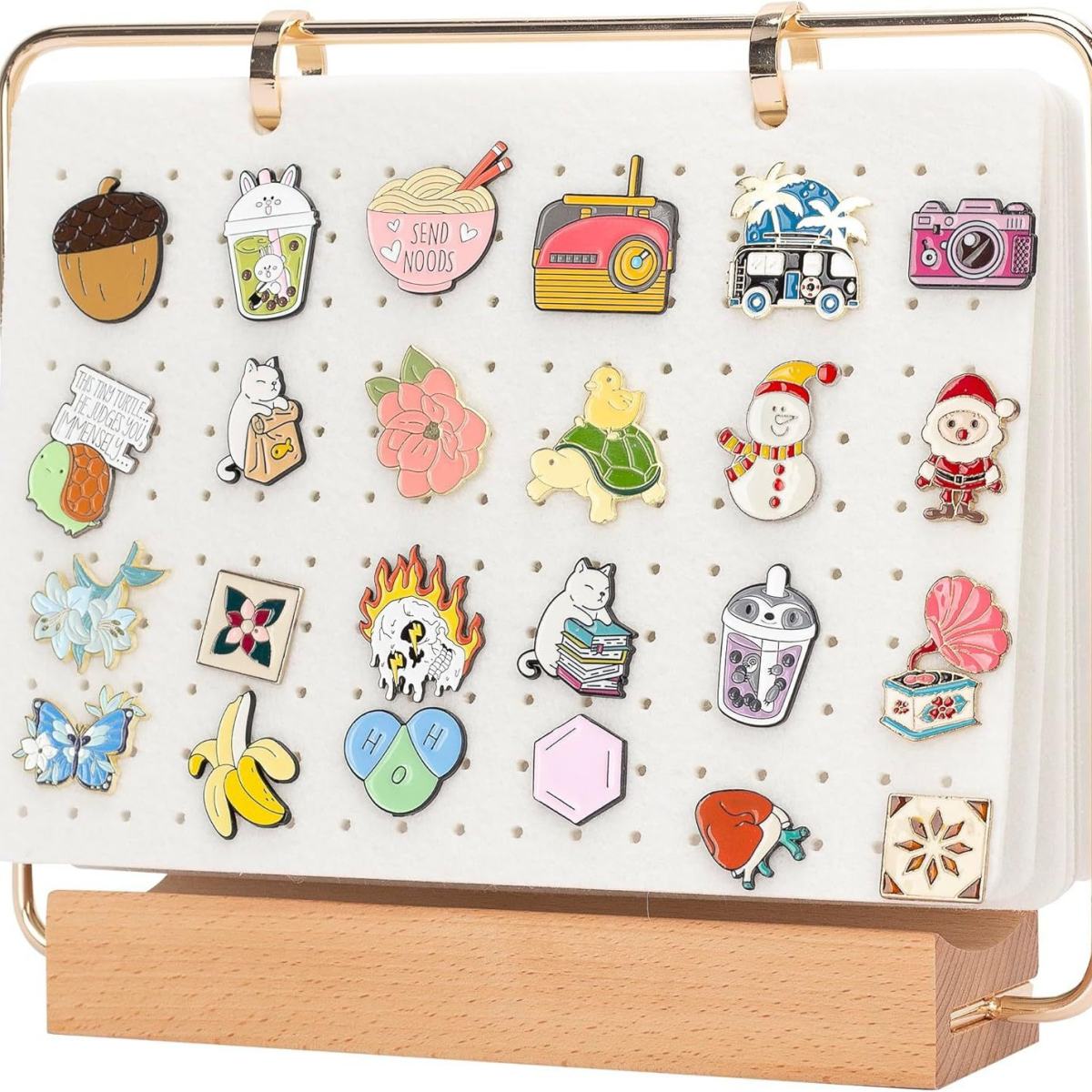 Felt Pin Display And Storage Rack