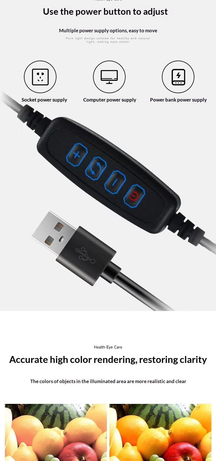 Spiral Desk Lamp, Simple And Adjustable LED Desk Lamp With USB Power Supply