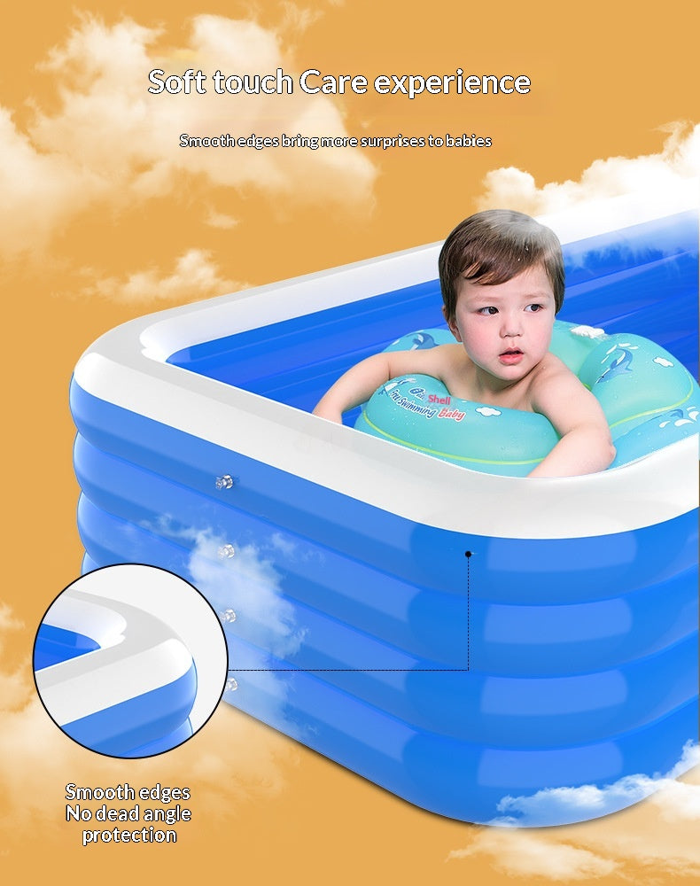 Portable Rectangular Pool For Outdoor And Wilderness Use