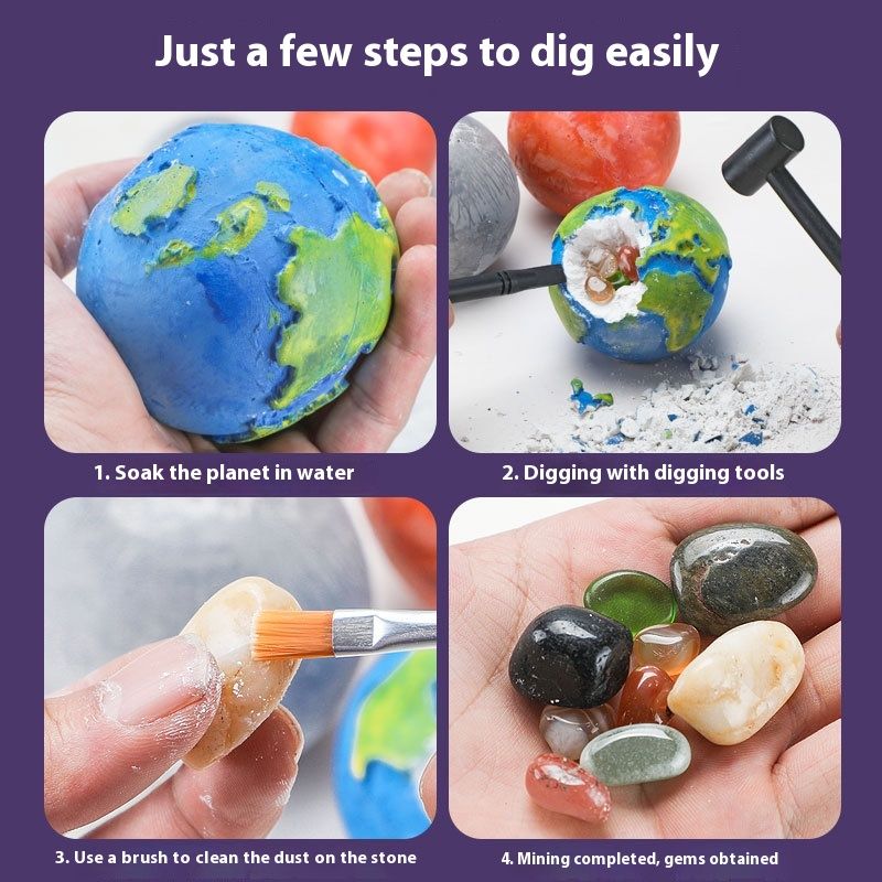 Archaeological Excavation Toys Solar System Planets Earth Blind Boxes