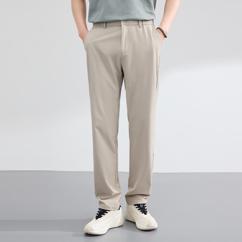 Summer Ice Silk Cooling High-Elastic Mens Casual Pants