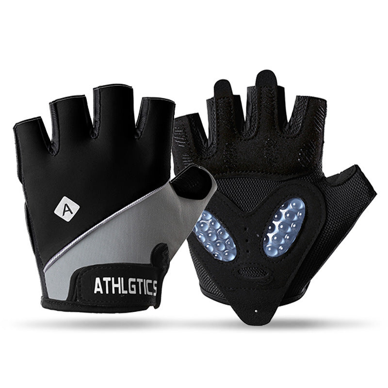 Cycling Half-Finger Outdoor Fitness Sun Protection Fishing Ice Silk Thin Gloves