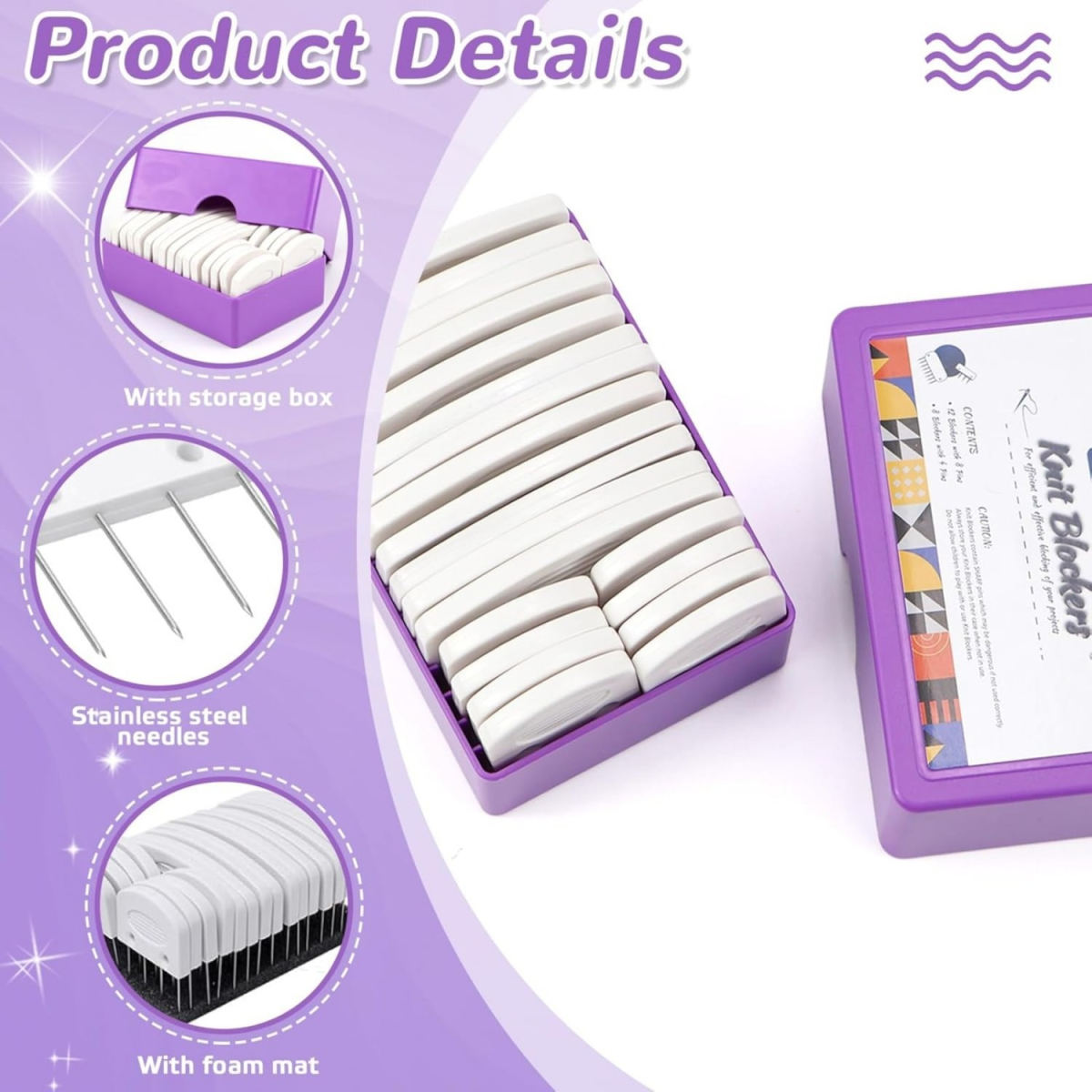 20-piece Knitting Needle Set, Including 12 8-pin Needles And 8 4-pin Tension Needles, For Handicrafts And Crafts