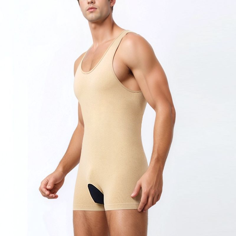 Men's Shaping Fitness Training Plus Size Waist-Tightening Brief Bodysuit